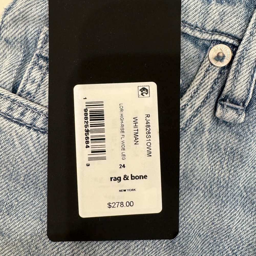 Rag & Bone High Rise Wide Leg Jeans